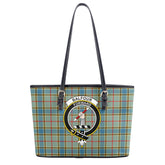 Balfour Blue Tartan Crest Leather Tote Bag